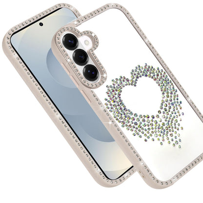 For Samsung Galaxy A57 Angel Hearts Glitter Shimmer Diamond Edge Hybrid Drop Protection Shockproof Design Case Cover