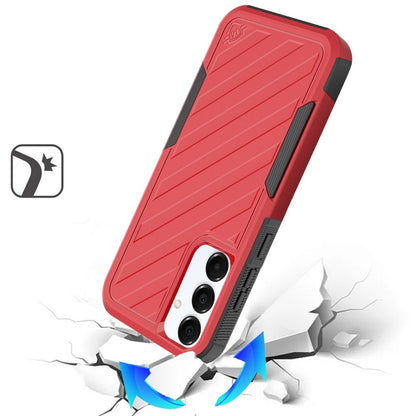 For Samsung Galaxy S25 Ultra Premium Hybrid Rugged lined Shockproof Textured 2-in-1 Non-Slip Hard PC & TPU Non Slip Tough Case Cover
