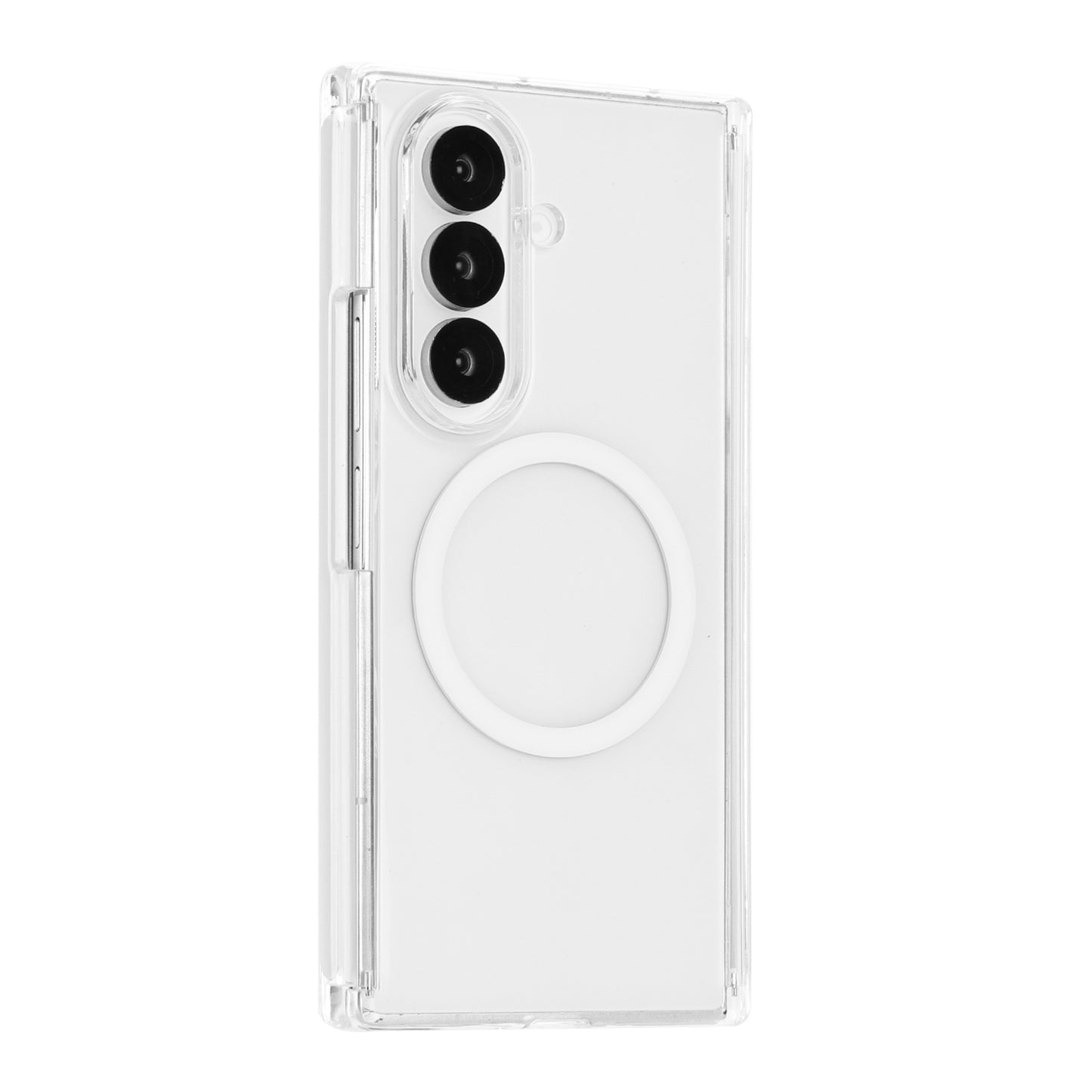 For Samsung Galaxy Z TriFold Magnetic Circle Hybrid Shockproof Protection with MagSafe Compatible Design and Reinforced Transparent Armor Grip Case Cover Clear