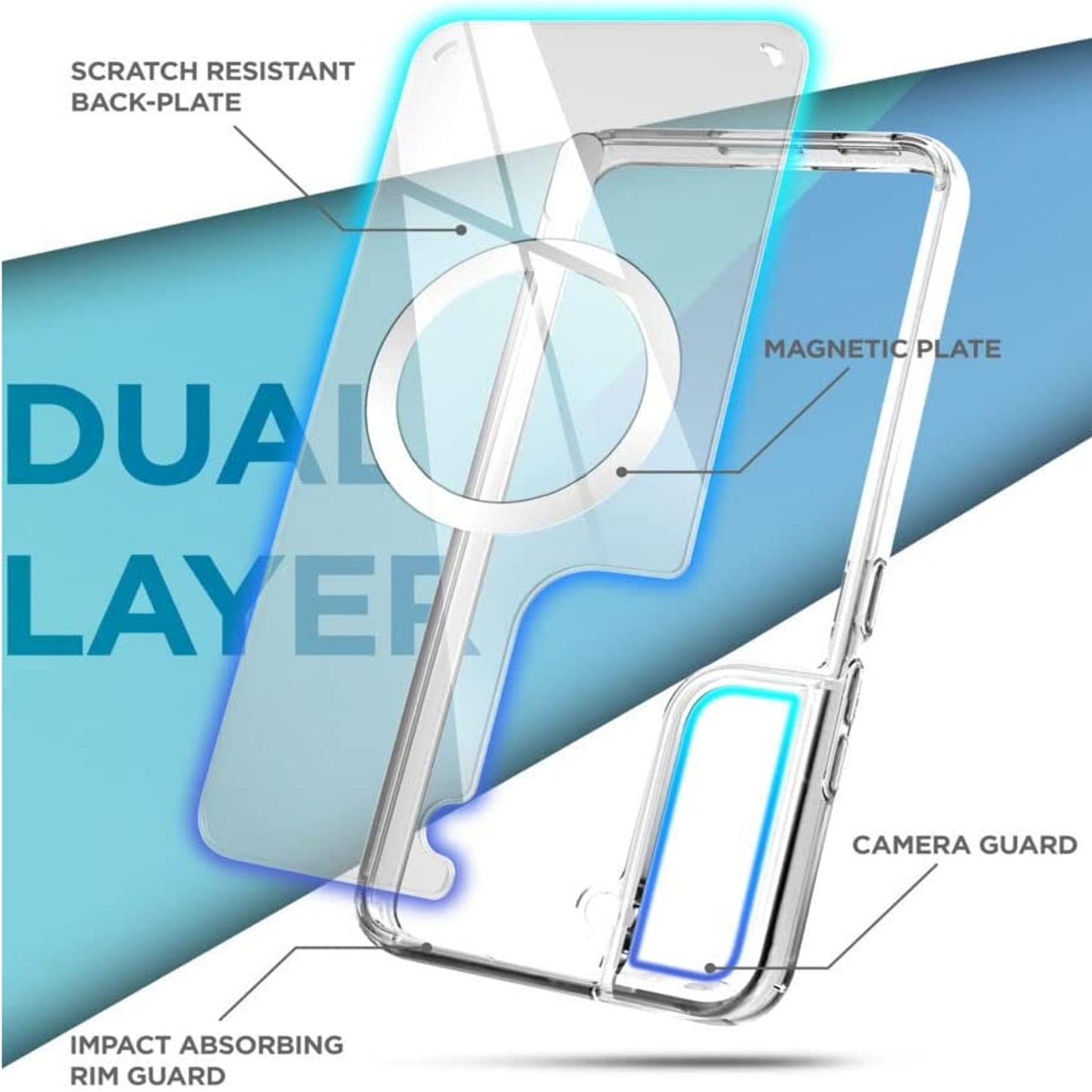 For Samsung Galaxy Z Flip 7 Hybrid Clear Case Compatible with MagSafe Shockproof Protective Transparent Back, Slim Fit, Wireless Charging Ready Case Cover Clear