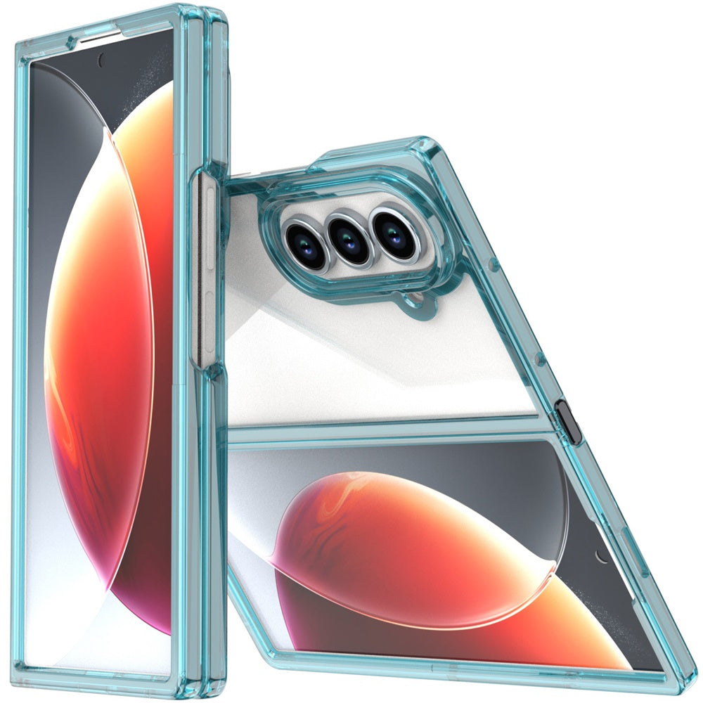 For Samsung Galaxy Z Fold 7 Transparent Hybrid Shockproof Hard PC Slim Durable TPU Bumper Protection Case Cover