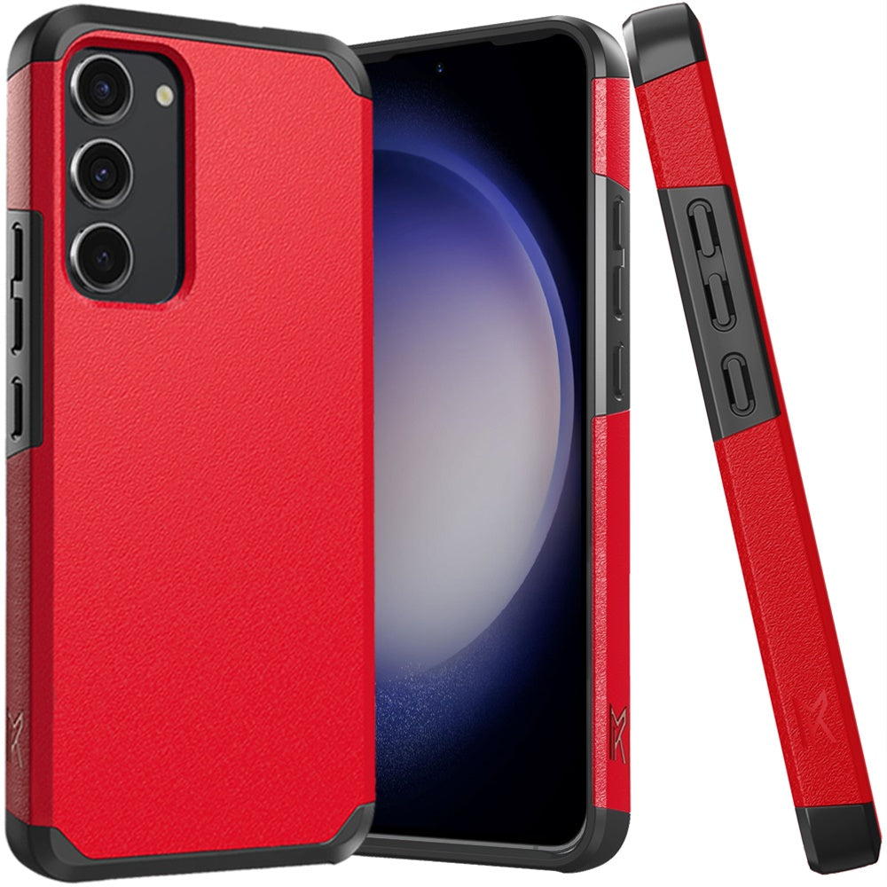 For Samsung Galaxy S23 Fan Edition /S23 FE Slim Tough Shockproof Hybrid with Dual Layer Hard PC + TPU Protection, Armor for Strong Drop & Impact Resistance Case Cover Red