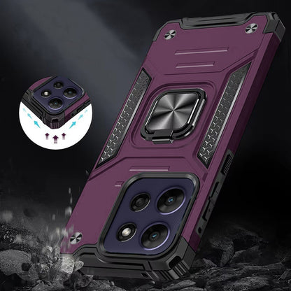 Phone Case for Motorola Moto G Power 5G 2026 /2025 Magnetic Car Mount Hybrid Ring Stand Shockproof Rugged Grip Armor Heavy Duty Protective TPU Durable Cover Purple
