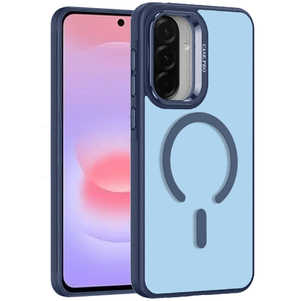 Phone Case for Samsung Galaxy A37 Magnetic Shockproof Hybrid Camera Stand Guard Anti Slip Rubber Durable Protective Matte Design Cover