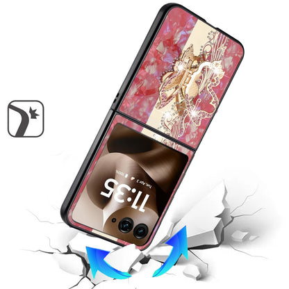 For Motorola Razr+ PLUS 2025 /2024 Diamonds 3D Butterfly Bling Sparkly Glitter Ornaments Engraving Hybrid with Stand Fashion Case Cover