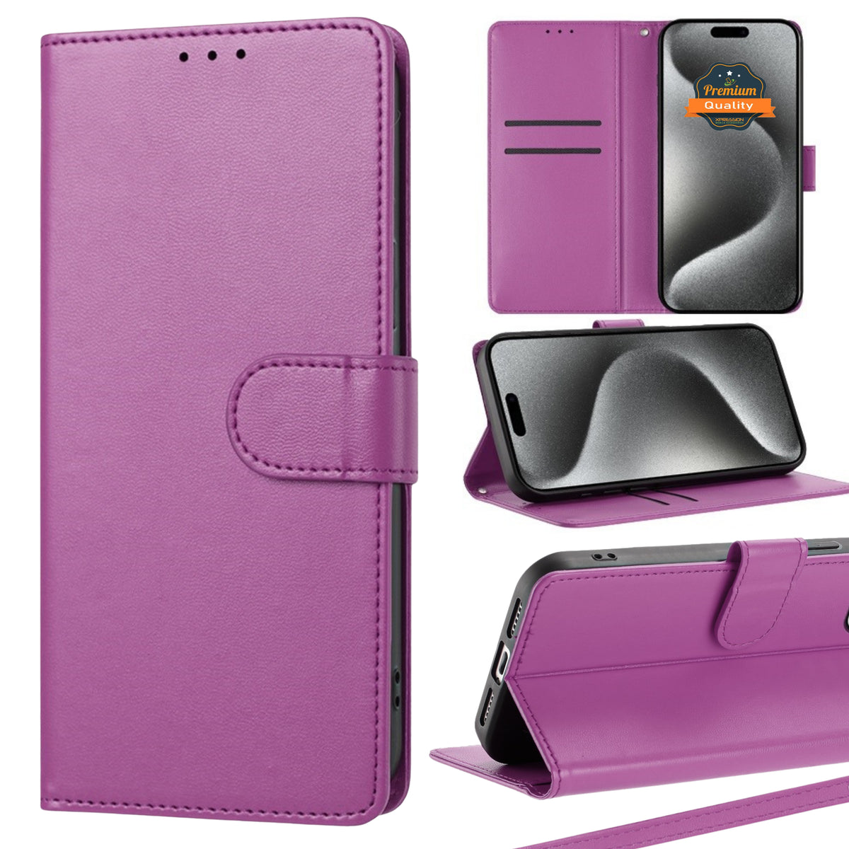 Phone Case for Motorola Razr Fold 2026 Leather Wallet Folio Credit Card Holder with Magnetic Closure Wrist Strap Classic Flip Design Storage Slots Cover