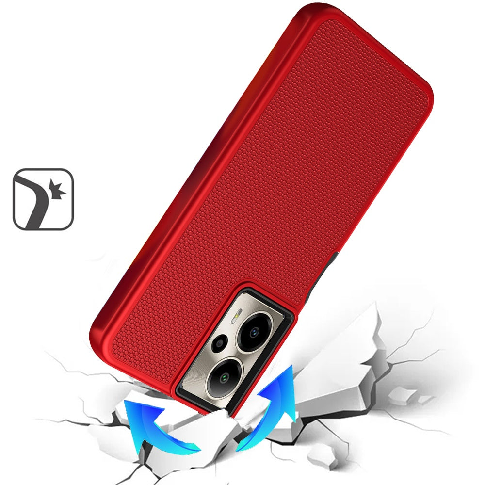 For Cricket Outlast 5G 2024 Dual Layer Heavy-Duty Hybrid Rugged Case Rugged Texturized TPU & PC Shockproof Silicone Military Grade Case Cover