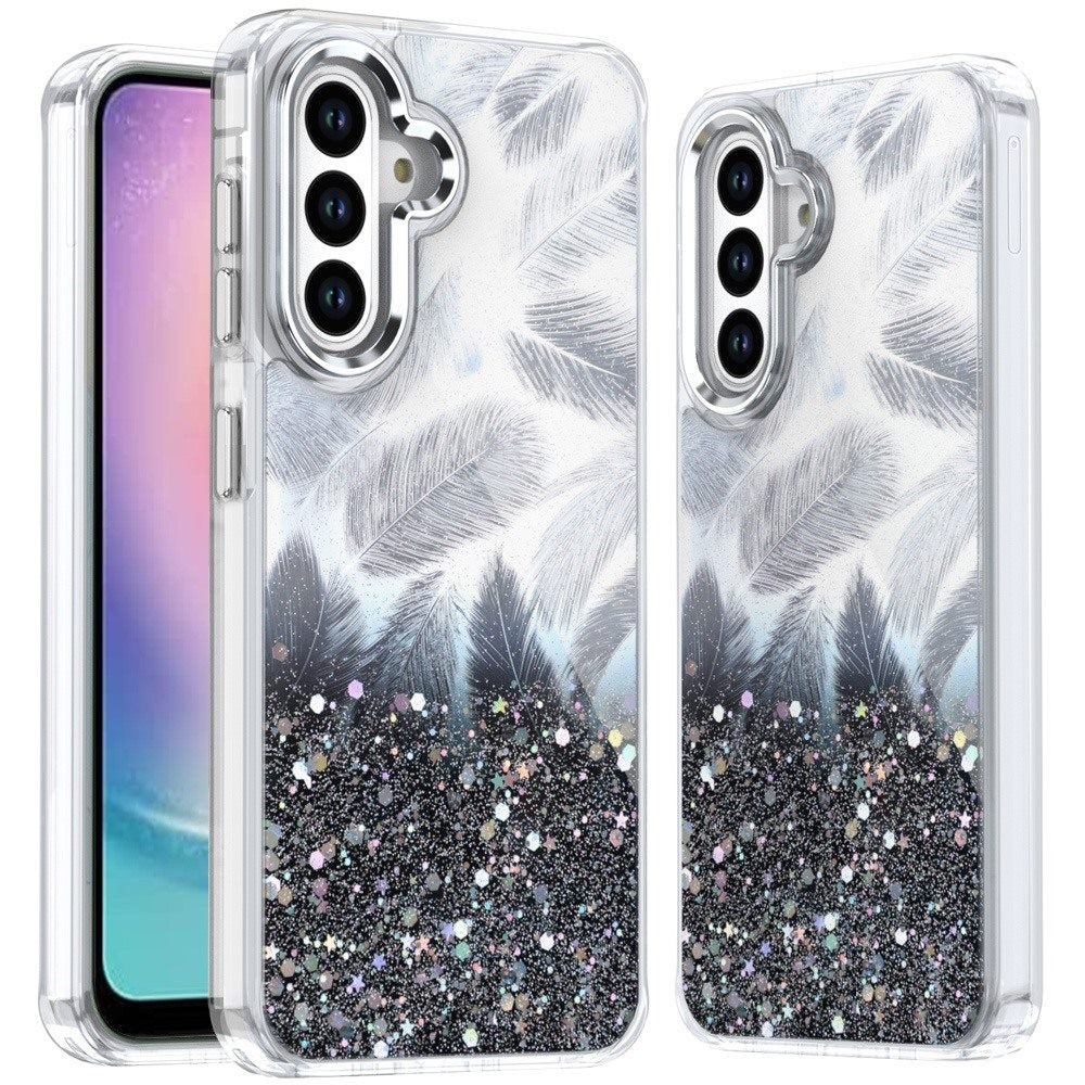 For Samsung Galaxy S25 EDGE Fashion Epoxy Glitter Shimmer Design, Hybrid Shockproof TPU, Stylish Sparkle Slim TPU Protective Case Cover