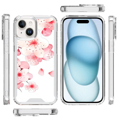 Phone Case for Apple iPhone 15 Beautiful Fashion Design TPU Shockproof Hybrid Rubber PC Slim Lightweight Protective Stylish Pattern Cover Cherry Blossom