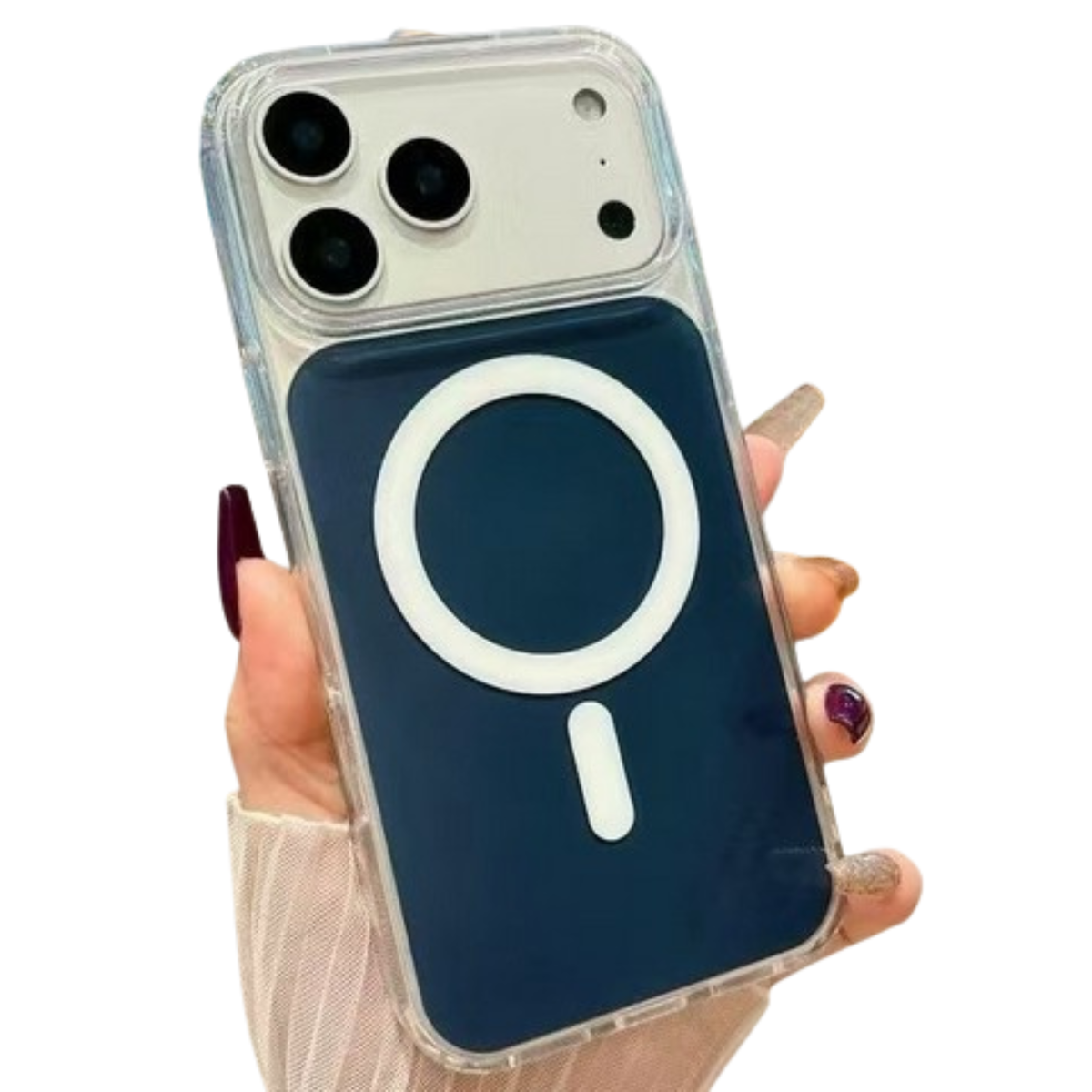 For Apple iPhone 17 AIR Crystal Clear Colorful Case Compatible with MagSafe, Shockproof Slim Protective Hybrid TPU Case Cover