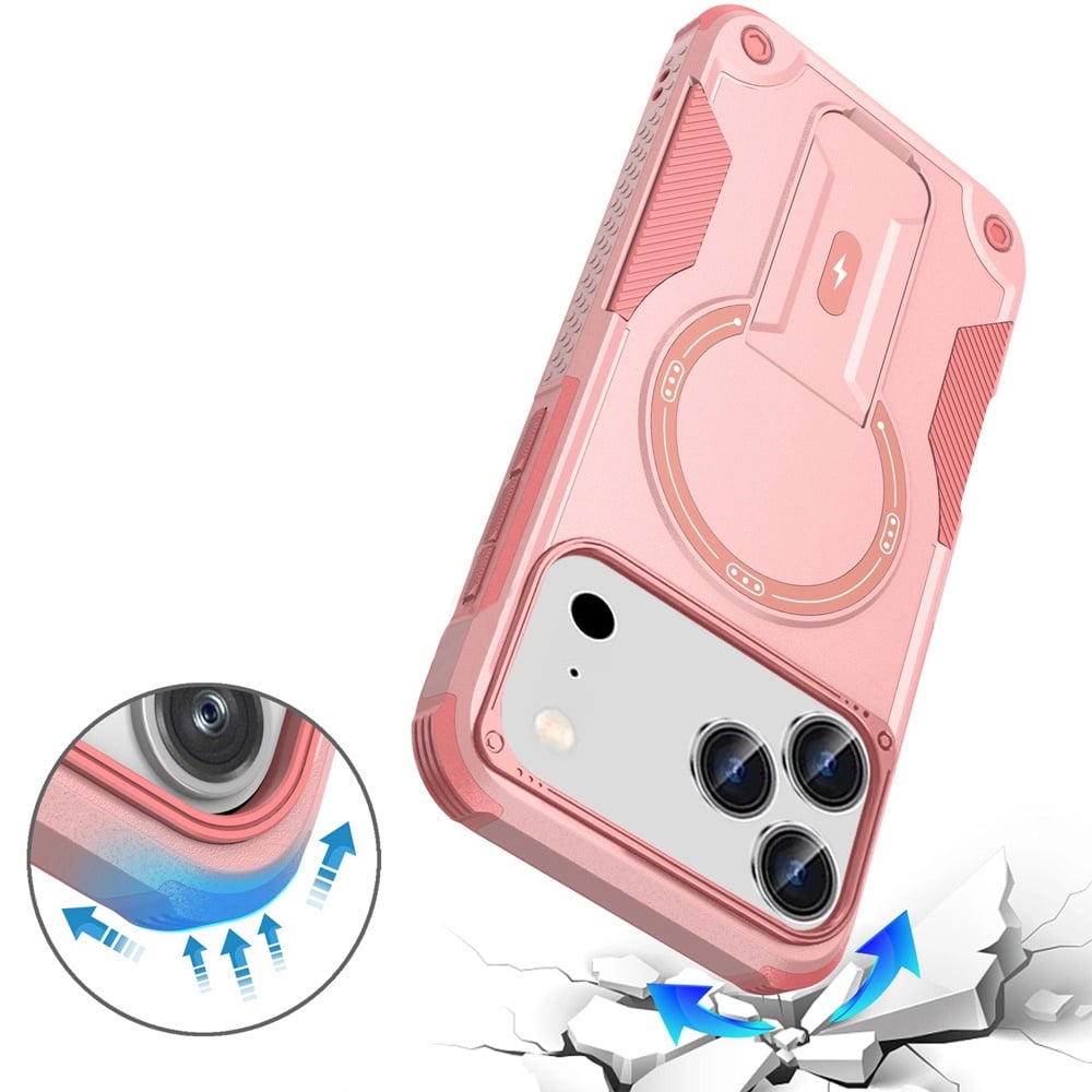 Phone Case for Apple iPhone 18 Pro Max Magnetic Kickstand Rugged Shockproof Armor Grip Anti Slip Heavy Duty Protective Matte Stand Hybrid Cover