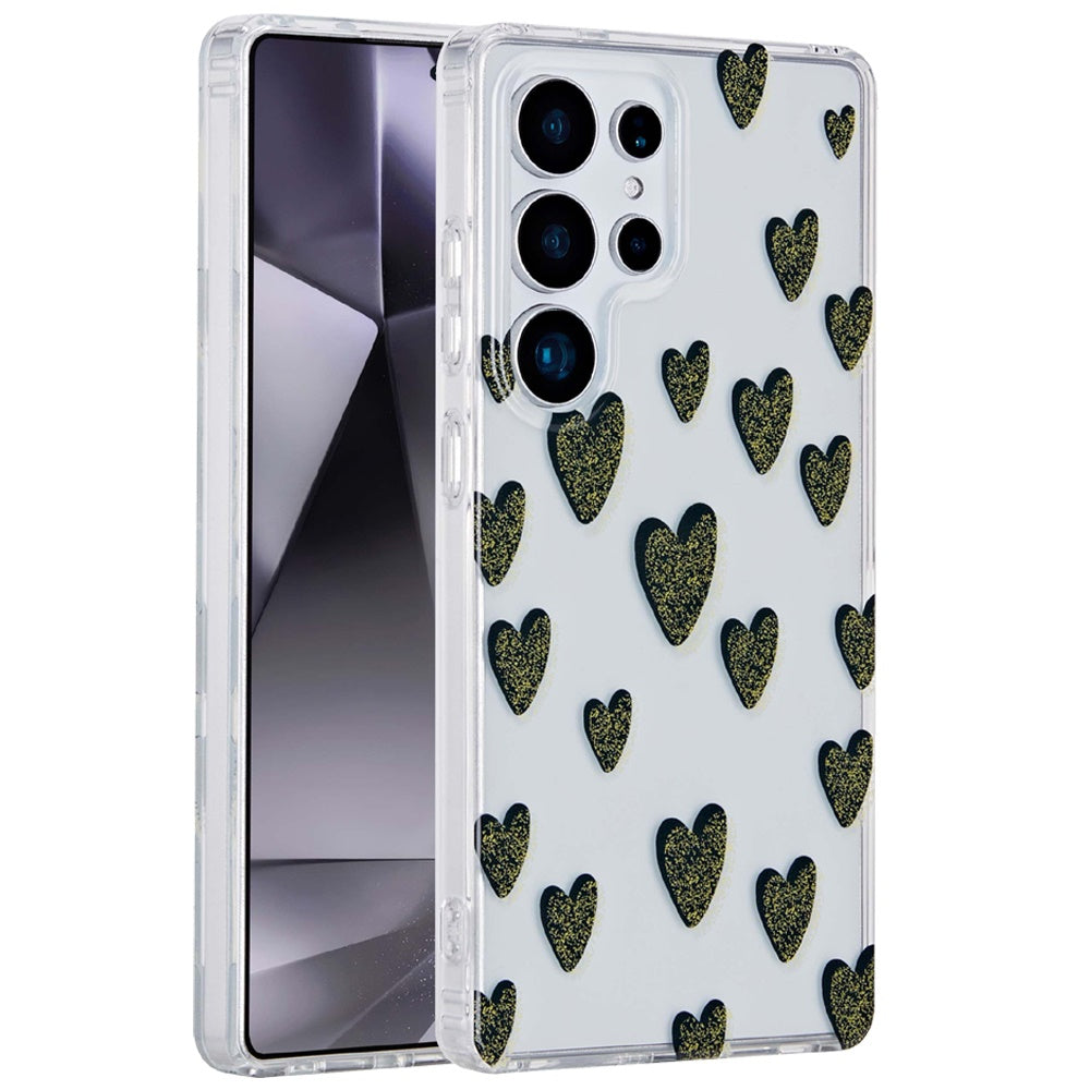 For Samsung Galaxy S24 Ultra Fashion Layer Design Slim IMD TPU Protective, Shockproof Hybrid Stylish Durable Hard PC Case Cover