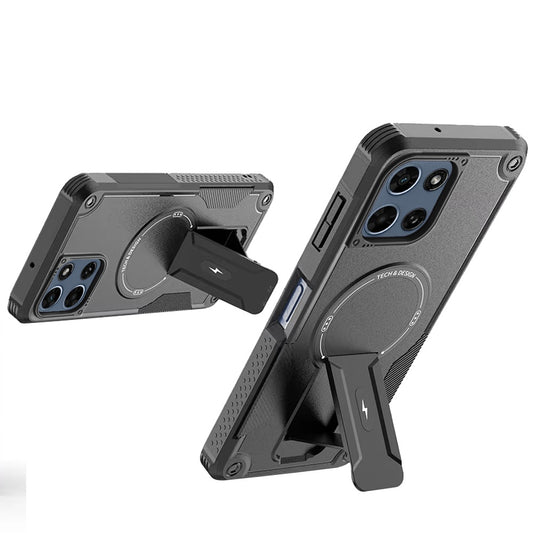 Phone Case for Moto G Stylus 5G 2026 /2025 Magnetic Kickstand Rugged Shockproof Armor Grip Anti Slip Heavy Duty Protective Matte Stand Hybrid Cover