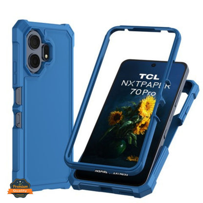 Phone Case Cover for TCL NXTPAPER TCL 70 Pro Full-Body Dual Layer Hybrid Case Slim, Drop-Proof TPU Hard PC, Durable Corner Front Bumper Protector Cover