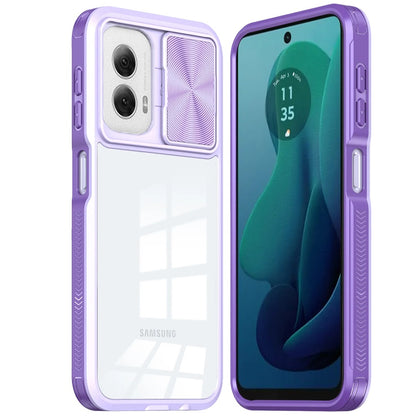 Standard for Motorola Moto G Stylus 5G 2024 Motorola Moto G Stylus 5G 2024 Hybrid Cases with Sliding Camera Cover Transparent Back Slim Shockproof Bumper TPU Protective Cover