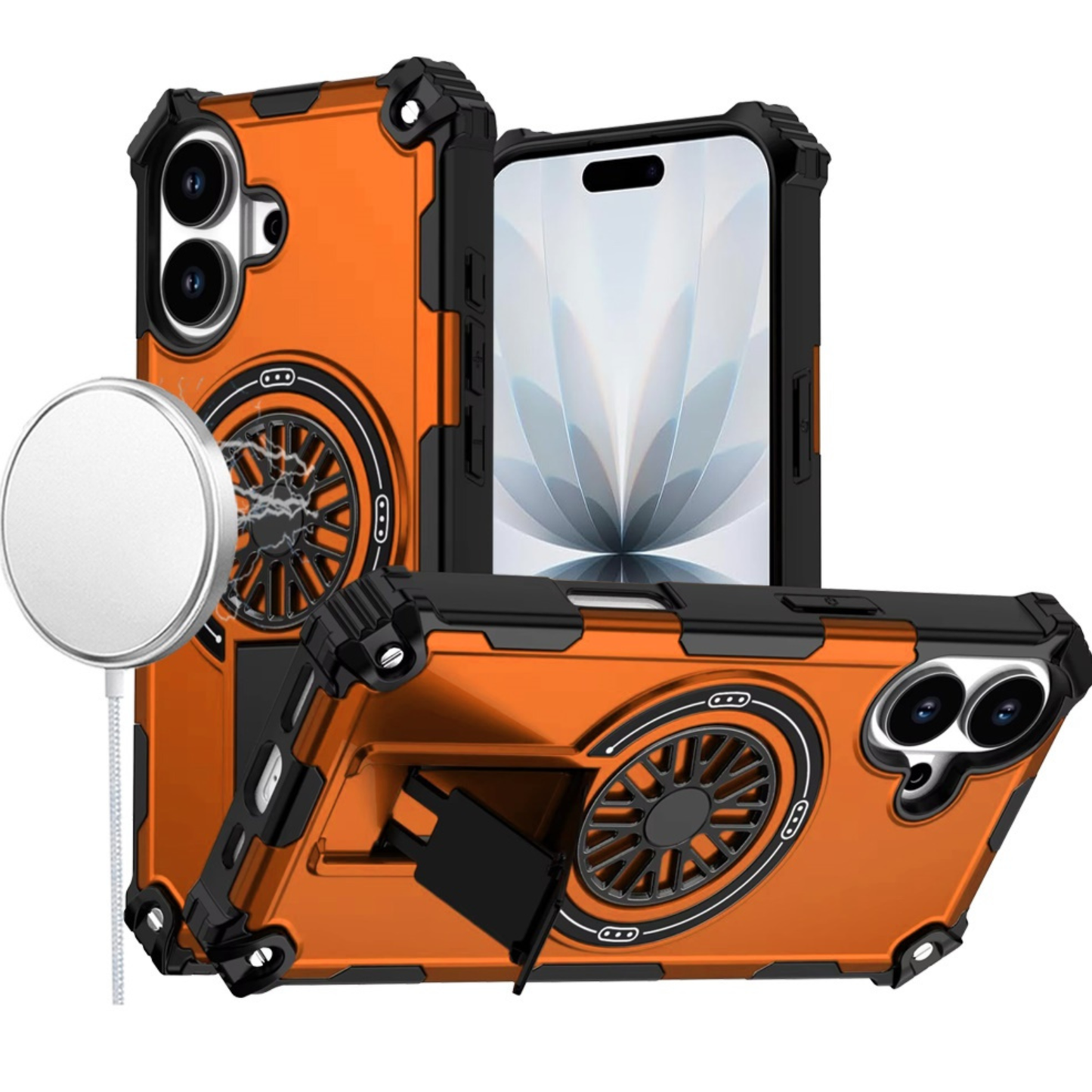For Samsung Galaxy A17 5G Magnetic Circle Kickstand Hybrid Shockproof Protection with Secure Grip and MagSafe Compatible Design Case Cover