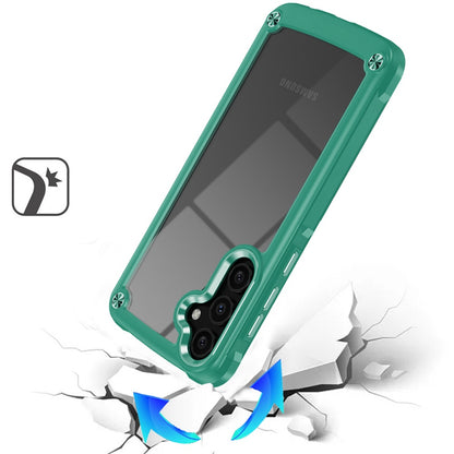 Hybrid Transparent Rubber with Metal Buttons & Camera Edges Hard TPU Corner Frame Bumper