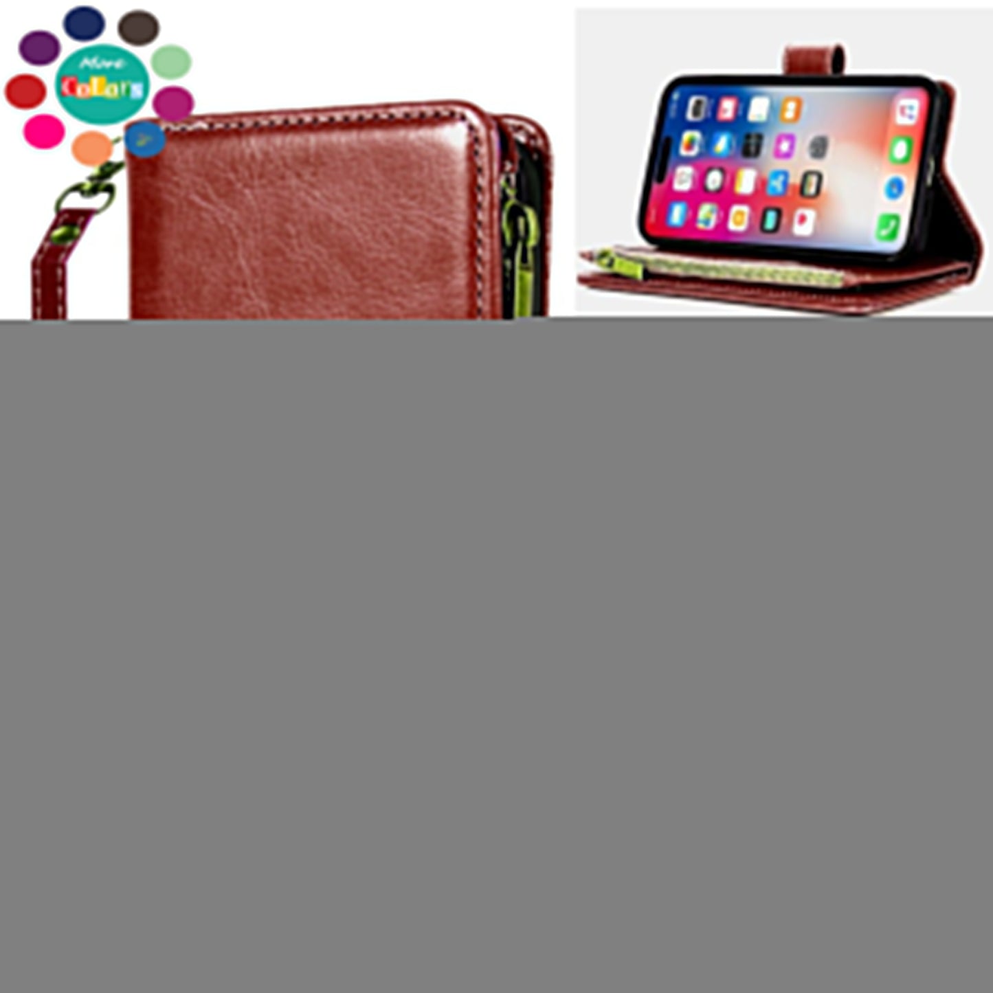 For Apple iPhone 17 Air (6.6") Leather Wallet Case with Zipper, 9 Card Slots, Cash Pocket, Stand & Strap, Clutch Pouch Design Case Cover