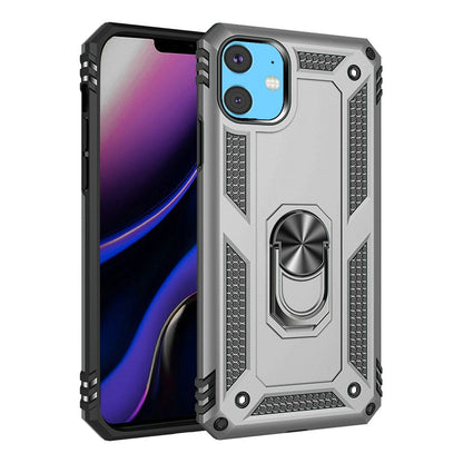 For Apple iPhone 15 Hybrid Shockproof Durable 360 Degree Rotatable Ring Stand Holder Kickstand Fit Magnetic Car Mount Case Cover Cosmic Orange