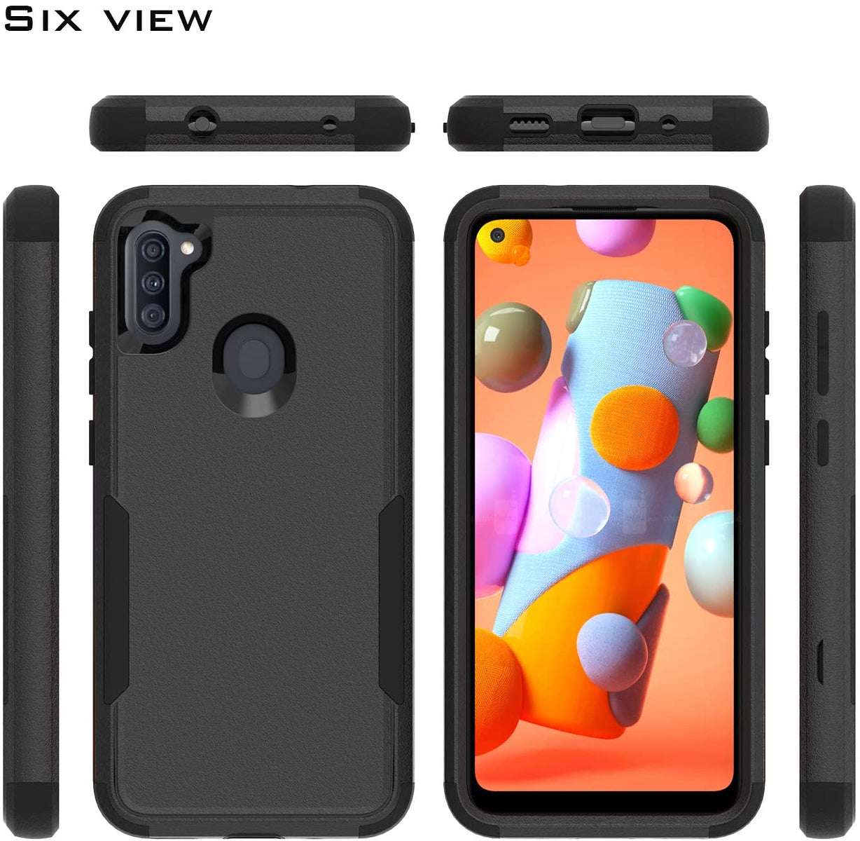 For Apple iPhone 16 Pro Max (6.9") Tough Hybrid Shockproof Silicone Rubber TPU + Hard PC Heavy Duty Three Layer Armor Protection Case Cover