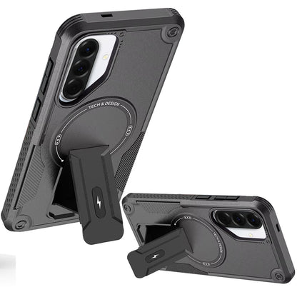 For Samsung Galaxy A57 Magnetic Invisible Kickstand Holder with Magsafe, Slim Fit Shockproof Hybrid Military Grade Heavy Duty Case Cover