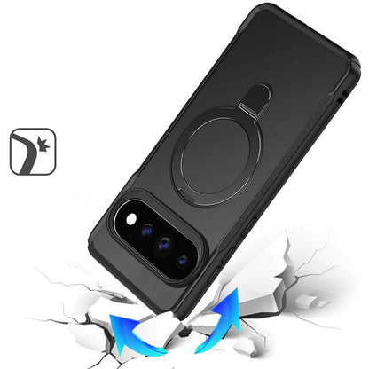 Phone Case for Google Pixel 11 Pro XL Magnetic Ring Stand Matte Finish Shockproof Grip Slim Armor Heavy Duty TPU Protective Hybrid Cover