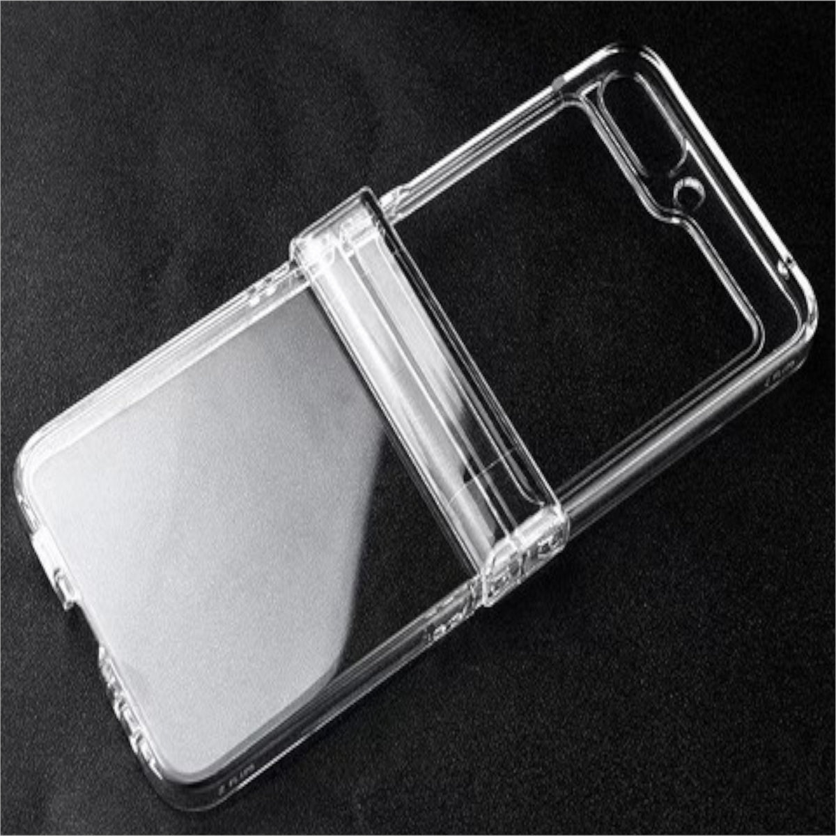 For Samsung Galaxy Z Flip 7 Case with Hinge Protection [Ultra-Thin Free Folding] Shockproof Slim Protection Transparent Case Cover Clear