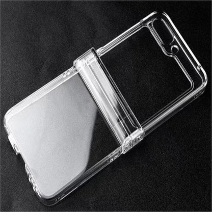 For Samsung Galaxy Z Flip 7 Case with Hinge Protection [Ultra-Thin Free Folding] Shockproof Slim Protection Transparent Case Cover Clear