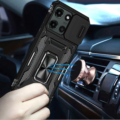 Tough Metal Ring Shockproof Sliding Camera Window Hybrid Armor Rugged Anti Slip Heavy Duty Grip