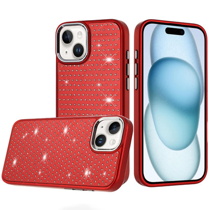 For Apple iPhone 14 /13 Bling Diamond Metallic, Full Sparkle Chrome Edged Hybrid Protective Shockproof Case Cover