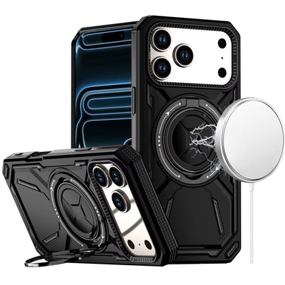 Phone Case for Apple iPhone 18 Pro Max Magnetic Ring Circle Stand Shockproof 360 Rotating Kickstand Hybrid Armor Anti Slip Protective Grip Frame Cover