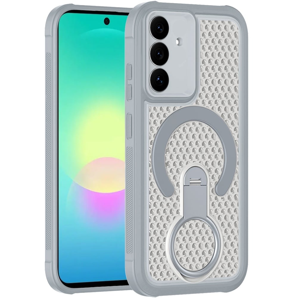Phone Case for Samsung Galaxy A27 Magnetic Honeycomb Hybrid Rugged Armor Ring Kickstand Dual Layer Shock Absorbing Hard PC Soft TPU Cover