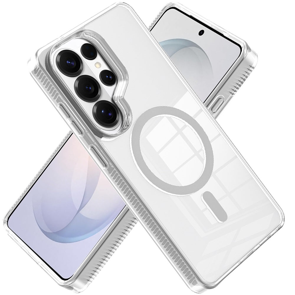 For Samsung Galaxy S26 Ultra MagSafe Compatible Integrated Technology Clean Transparent Hybrid Armor TPU Frame Case Cover Clear