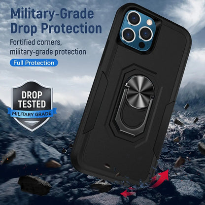 For Samsung Galaxy A17 5G Heavy Duty Rugged Hybrid, Dual-Layer Shockproof Protection with Magnetic Ring Stand Holder Case Cover