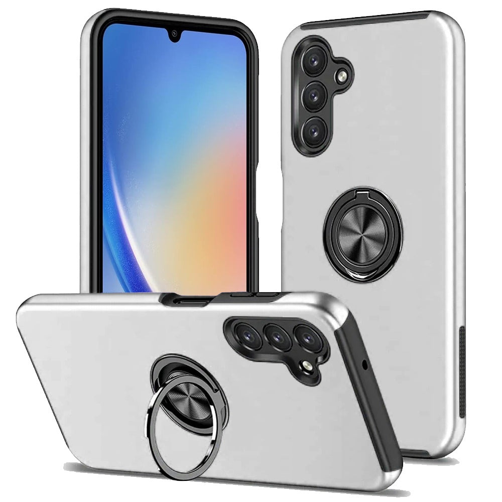 Invisible Ring Stand Shockproof Anti Slip Durable Grip Protective Hybrid Fit Magnetic Car Mount Holder