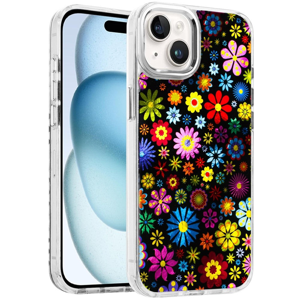 For Apple iPhone 14 /13 Fashion Beautiful Epoxy Design Hybrid Fashion Stylish TPU Protective, Shockproof Hybrid PC Case Cover