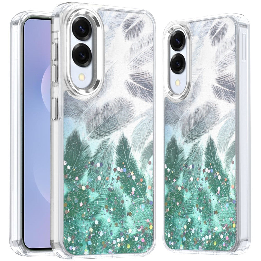 For Samsung Galaxy S25 EDGE Fashion Epoxy Glitter Shimmer Design, Hybrid Shockproof TPU, Stylish Sparkle Slim TPU Protective Case Cover