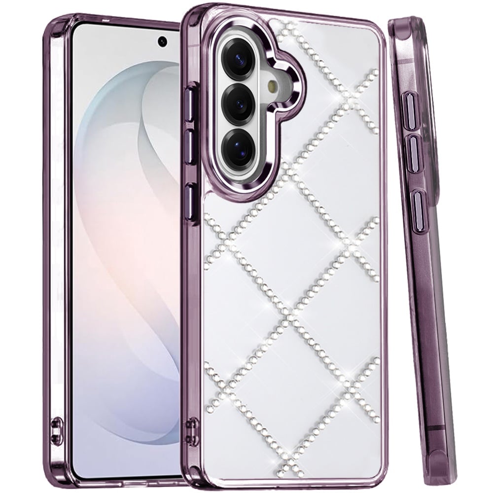 Phone Case for Samsung Galaxy S26 FE /S26 Fan Edition Gem Glitter Diamond Transparent Hard TPU Hybrid Shockproof Protective Colorful Durable Anti Scratch Grip Cover