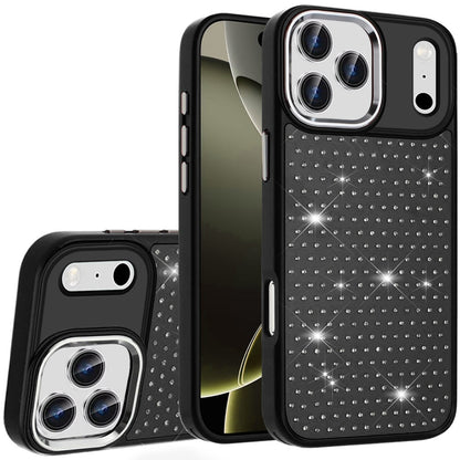 Phone Case Cover for Apple iPhone 18 Pro /17 Pro Bling Diamond Metallic, Full Sparkle Chrome Edged Hybrid Protective Shockproof Cover