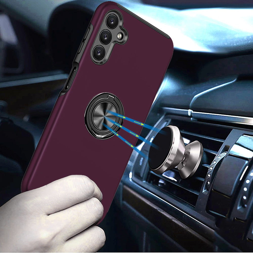 Invisible Ring Stand Shockproof Anti Slip Durable Grip Protective Hybrid Fit Magnetic Car Mount Holder