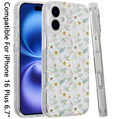 For Apple iPhone 16 Pro Double Layer IMD Stylish Magnetic Hybrid Shockproof Durable Fashion Design Secure Grip Slim TPU Case Cover