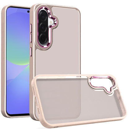 Phone Case for Samsung Galaxy A37 Polished Acrylic Hybrid TPU Slim Shockproof Metal Button Thick Durable Grip Camera Protection Anti-Scratch Cover