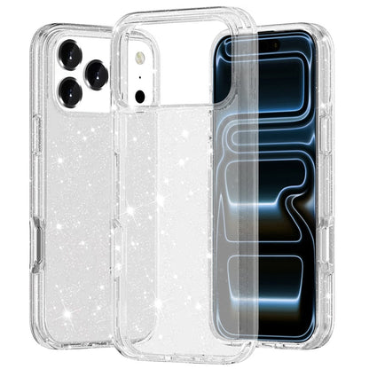 Phone Case for Apple iPhone 18 Pro Max Glitter Transparent Shockproof Thick Clear Hybrid Slim Fit Heavy Duty 3mm TPU Protective Bumper Cover