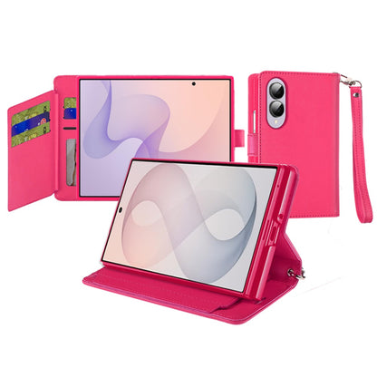 Phone Case for Samsung Galaxy Z Fold 8 Wallet Credit Card Holder Hybrid Slim Protective Dual Function Storage PU Leather Flip Pouch Cover