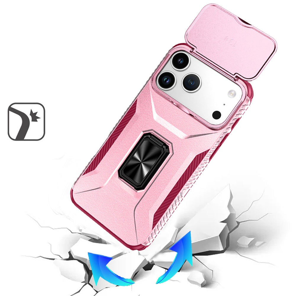 Magnetic Ring Stand Camera Protection Shockproof Heavy Duty Kickstand Rugged Grip Anti Scratch Hybrid