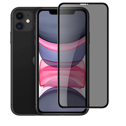 For Apple iPhone 11 Privacy Screen Protector, Anti Spy Anti Peeping Tempered Glass Full Protective Film, 9H, Anti Scratch, Easy Install Protector Black
