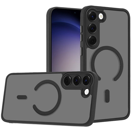 Matte Frosted Magnetic Back Hybrid Hard PC Soft TPU Camera Protection Slim Shock Absorbing Anti Fingerprint