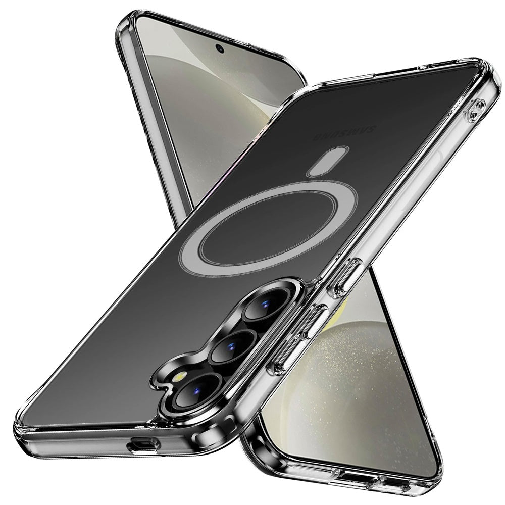 For Apple iPhone 11 Pro Max Clear Magnetic Case with Built-in Magnets Compatible with MagSafe Slim Soft TPU Bumper Case Cover Clear