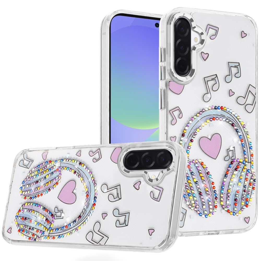 Phone Case for Samsung Galaxy A56 / A36 Butterfly Resin Epoxy Diamond Bling Metal Edge Shockproof Hybrid Luxury Protective Durable Stylish Fashion Grip Cover Green