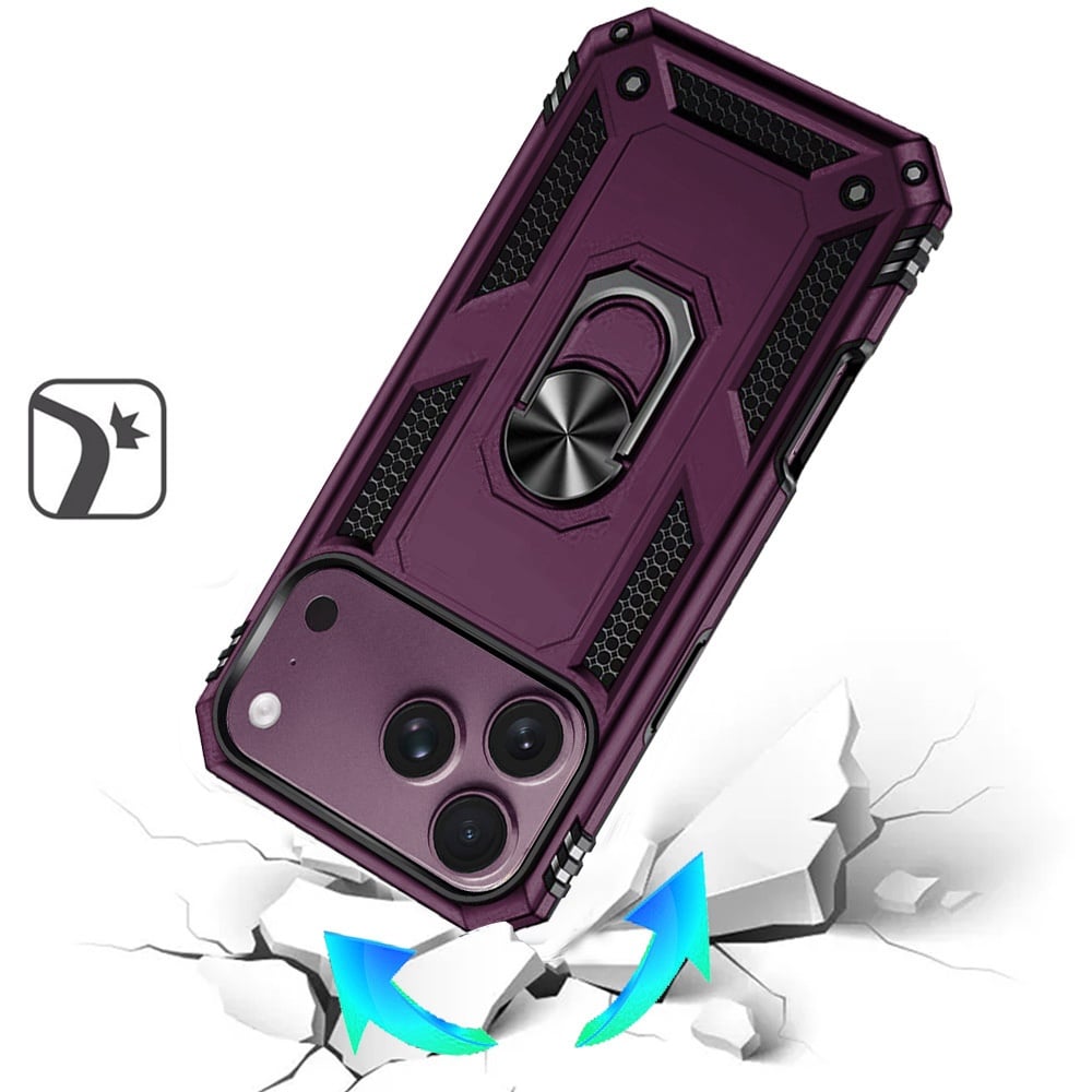 Phone Case for Apple iPhone 18 Pro Max Rotatable Ring Stand Shockproof Hybrid Armor Anti Slip Heavy Duty Fit Magnetic Car Mount Durable Grip Cover
